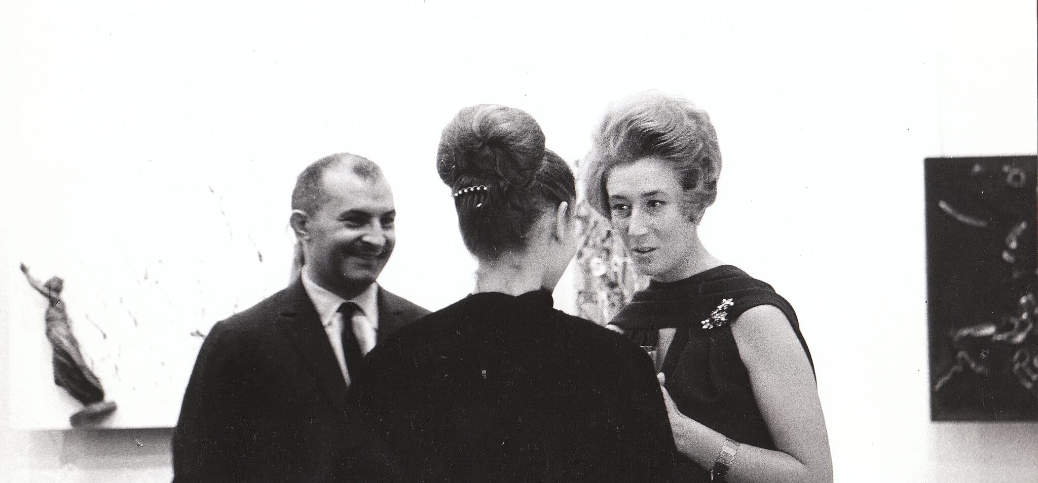 Jaqueline with Arman at his exhibition in 1963